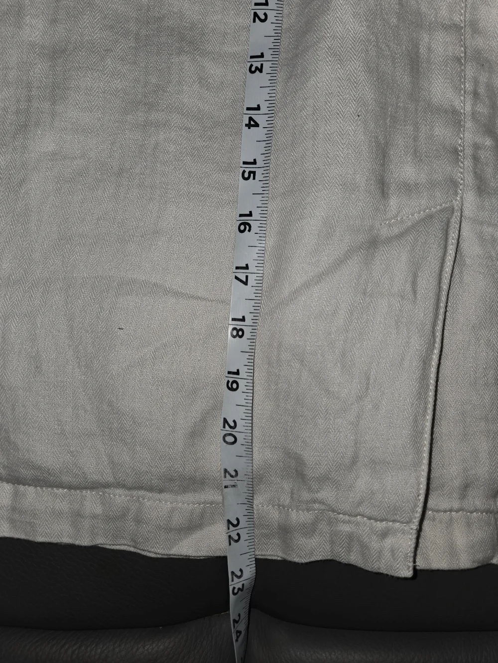 J Crew cream linen skirt pockets size 12
